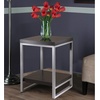 image:imageWinsome Jared End Table with Metal Frame for Living Room Bedroom Espresso amp Slate Gray