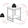 image:imageWinsome Jared End Table with Metal Frame for Living Room Bedroom Espresso amp Slate Gray
