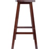 image:imageWinsome Katashi FanShape ExtraWide Bar Stool with Footrest 29 High 20 Wide WalnutBar Stool