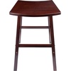image:imageWinsome Katashi FanShape ExtraWide Bar Stool with Footrest 29 High 20 Wide WalnutBar Stool