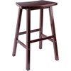 image:imageWinsome Katashi FanShape ExtraWide Bar Stool with Footrest 29 High 20 Wide WalnutBar Stool