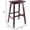 image:imageWinsome Katashi FanShape ExtraWide Bar Stool with Footrest 29 High 20 Wide WalnutBar Stool