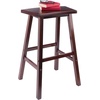 image:imageWinsome Katashi FanShape ExtraWide Bar Stool with Footrest 29 High 20 Wide WalnutBar Stool