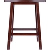 image:imageWinsome Katashi FanShape ExtraWide Bar Stool with Footrest 29 High 20 Wide WalnutCounter Stool