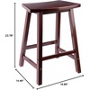 image:imageWinsome Katashi FanShape ExtraWide Bar Stool with Footrest 29 High 20 Wide WalnutCounter Stool