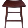 image:imageWinsome Katashi FanShape ExtraWide Bar Stool with Footrest 29 High 20 Wide WalnutCounter Stool