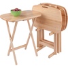 image:imageWinsome Lucca Snack Folding Table Set 228inch x 156inch Oyster Gray 16577Natural