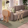 image:imageWinsome Lucca Snack Folding Table Set 228inch x 156inch Oyster Gray 16577Natural