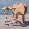 image:imageWinsome Lucca Snack Folding Table Set 228inch x 156inch Oyster Gray 16577Natural