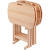image:imageWinsome Lucca Snack Folding Table Set 228inch x 156inch Oyster Gray 16577Natural