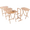 image:imageWinsome Lucca Snack Folding Table Set 228inch x 156inch Oyster Gray 16577Natural