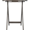 image:imageWinsome Lucca Snack Folding Table Set 228inch x 156inch Oyster Gray 16577Oyster Gray