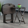 image:imageWinsome Lucca Snack Folding Table Set 228inch x 156inch Oyster Gray 16577Oyster Gray