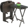 image:imageWinsome Lucca Snack Folding Table Set 228inch x 156inch Oyster Gray 16577Oyster Gray