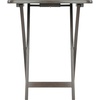 image:imageWinsome Lucca Snack Folding Table Set 228inch x 156inch Oyster Gray 16577Oyster Gray