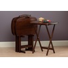image:imageWinsome Lucca Snack Folding Table Set 228inch x 156inch Oyster Gray 16577Walnut