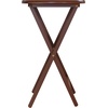 image:imageWinsome Lucca Snack Folding Table Set 228inch x 156inch Oyster Gray 16577Walnut