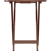 image:imageWinsome Lucca Snack Folding Table Set 228inch x 156inch Oyster Gray 16577Walnut