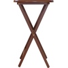 image:imageWinsome Lucca Snack Folding Table Set 228inch x 156inch Oyster Gray 16577Walnut