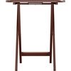 image:imageWinsome Lucca Snack Folding Table Set 228inch x 156inch Oyster Gray 16577Walnut