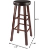 image:imageWinsome Maria 2Piece Counter Stool Set 25In Height Faux Leather Cushion Seat Walnut Finish30 In
