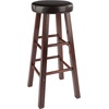 image:imageWinsome Maria 2Piece Counter Stool Set 25In Height Faux Leather Cushion Seat Walnut Finish30 In