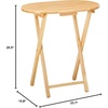 image:imageWinsome Nathan Set of 4 Foldable Snack Tables with Storage Rack 26 in Cappuccino Easy to Store Portable Fold Up Table Set for Kitchen Living Room TV Dining Crafts Puzzles Work From HomeNatural