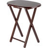 image:imageWinsome Nathan Set of 4 Foldable Snack Tables with Storage Rack 26 in Cappuccino Easy to Store Portable Fold Up Table Set for Kitchen Living Room TV Dining Crafts Puzzles Work From HomeCappuccino