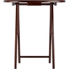 image:imageWinsome Nathan Set of 4 Foldable Snack Tables with Storage Rack 26 in Cappuccino Easy to Store Portable Fold Up Table Set for Kitchen Living Room TV Dining Crafts Puzzles Work From HomeCappuccino