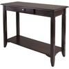 image:imageWinsome Nolan 30 x 40 x 1598Inch Composite Wood Console Table with Drawer Cappuccino 40640Transitional
