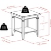 image:imageWinsome Nolan End Table 20 Wide 22 Tall for Living Room Bedroom CappuccinoOccasional Table