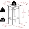 image:imageWinsome Regalia 29 12 x 17 x 14Inch Wood Accent Table Brown 94430