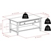 image:imageWinsome Richmond 2053inch x 40inch x 1811inch Wood Coffee Table Tapered Leg Brown94140