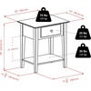 image:imageWinsome Rochester Accent Table Classic Bedside Nightstand with Drawer and Shelf End Table with Storage for Couches in Living Room Functional Furniture for Bedroom OfficeTable
