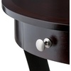 image:imageWinsome Sasha Round Accent Table with Drawer and Shelf for Living Room Bedroom BlackCappuccino