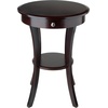 image:imageWinsome Sasha Round Accent Table with Drawer and Shelf for Living Room Bedroom BlackCappuccino