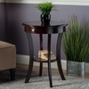 image:imageWinsome Sasha Round Accent Table with Drawer and Shelf for Living Room Bedroom BlackCappuccino