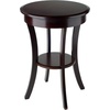 image:imageWinsome Sasha Round Accent Table with Drawer and Shelf for Living Room Bedroom BlackCappuccino