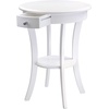 image:imageWinsome Sasha Round Accent Table with Drawer and Shelf for Living Room Bedroom BlackWhite