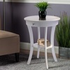 image:imageWinsome Sasha Round Accent Table with Drawer and Shelf for Living Room Bedroom BlackWhite