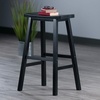 image:imageWinsome Satori Saddle Seat Counter Stool 24 in Walnut Classic Backless Bar Chairs for Kitchen amp Dining Room Seating Timeless Essential Furniture for Home Dorm ApartmentsBlack