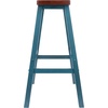 image:imageWinsome Satori Saddle Seat Counter Stool 24 in Walnut Classic Backless Bar Chairs for Kitchen amp Dining Room Seating Timeless Essential Furniture for Home Dorm ApartmentsWalnut  Rustic Teal