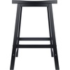image:imageWinsome Satori Saddle Seat Counter Stool 24 in Walnut Classic Backless Bar Chairs for Kitchen amp Dining Room Seating Timeless Essential Furniture for Home Dorm ApartmentsBlack