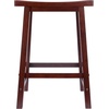 image:imageWinsome Satori Saddle Seat Counter Stool 24 in Walnut Classic Backless Bar Chairs for Kitchen amp Dining Room Seating Timeless Essential Furniture for Home Dorm ApartmentsWalnut