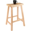 image:imageWinsome Satori Saddle Seat Counter Stool 24 in Walnut Classic Backless Bar Chairs for Kitchen amp Dining Room Seating Timeless Essential Furniture for Home Dorm ApartmentsNatural