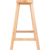 image:imageWinsome Satori Saddle Seat Counter Stool 24 in Walnut Classic Backless Bar Chairs for Kitchen amp Dining Room Seating Timeless Essential Furniture for Home Dorm ApartmentsNatural