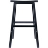 image:imageWinsome Satori Saddle Seat Counter Stool 24 in Walnut Classic Backless Bar Chairs for Kitchen amp Dining Room Seating Timeless Essential Furniture for Home Dorm ApartmentsBlack