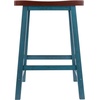 image:imageWinsome Satori Saddle Seat Counter Stool 24 in Walnut Classic Backless Bar Chairs for Kitchen amp Dining Room Seating Timeless Essential Furniture for Home Dorm ApartmentsWalnut  Rustic Teal