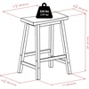 image:imageWinsome Satori Saddle Seat Counter Stool 24 in Walnut Classic Backless Bar Chairs for Kitchen amp Dining Room Seating Timeless Essential Furniture for Home Dorm ApartmentsWalnut
