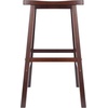 image:imageWinsome Satori Saddle Seat Counter Stool 24 in Walnut Classic Backless Bar Chairs for Kitchen amp Dining Room Seating Timeless Essential Furniture for Home Dorm ApartmentsWalnut